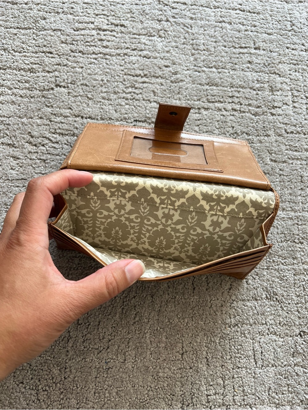 HOBO Embossed Tan Leather Wallet - Picture 12 of 16